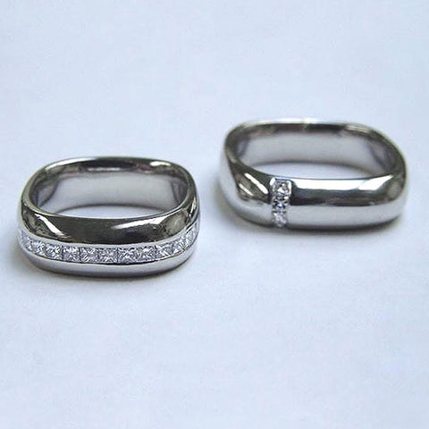 Matching Platinum Wedding ﻿Bands